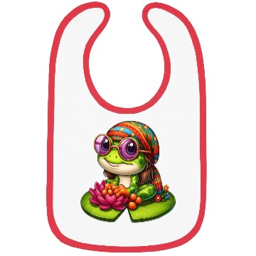 Discover Cute Frog Gift The Flower Bibs