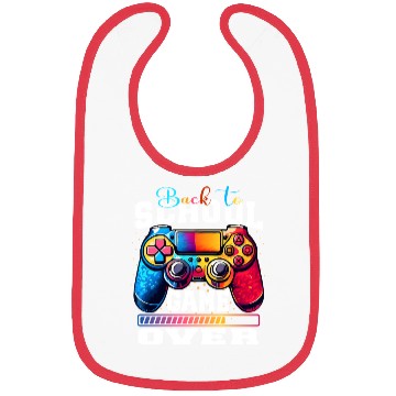 Discover Happy Back to school Game Over Grunge Design Bibs