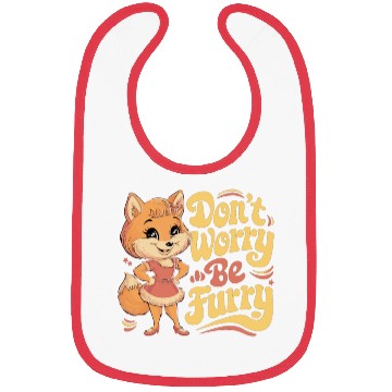 Discover Don't Worry Be Furry Cute Character Design Bibs