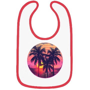 Discover Palm Trees In The Sunset Bibs
