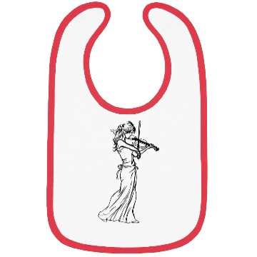 Discover Violin Girl Sketch Bibs