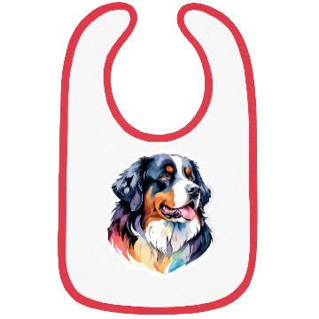 Discover Bernese Mountain Dog Watercolor Bibs
