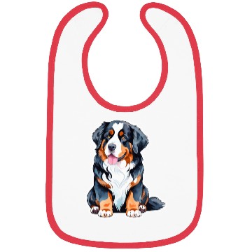 Discover Bernese Mountain Dog Watercolor Bibs