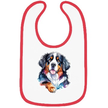 Discover Bernese Mountain Dog Watercolor Bibs