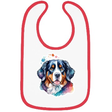 Discover Bernese Mountain Dog Watercolor Bibs