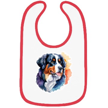 Discover Bernese Mountain Dog Watercolor Bibs