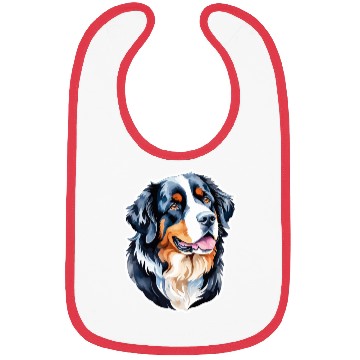 Discover Bernese Mountain Dog Watercolor Bibs