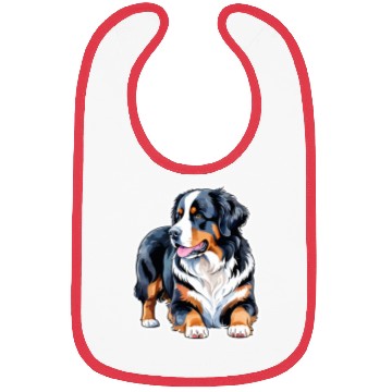 Discover Bernese Mountain Dog Watercolor Bibs