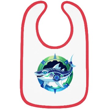 Discover Shark, combines organic and mechanical aesthetics. Bibs