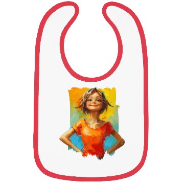 Discover Confidence with bold paint strokes and fearless Bibs