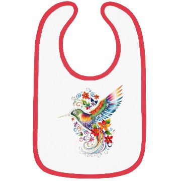 Discover Hummingbird Flowers Colorful Hummindgbird Bibs