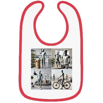 Discover Robot Busy Being Human Bibs