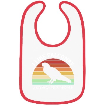 Discover Retro I Like Falconry And Maybe Three People Bibs