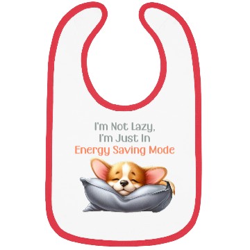 Discover Sleeping little corgi -Energy Saving Mode Bibs