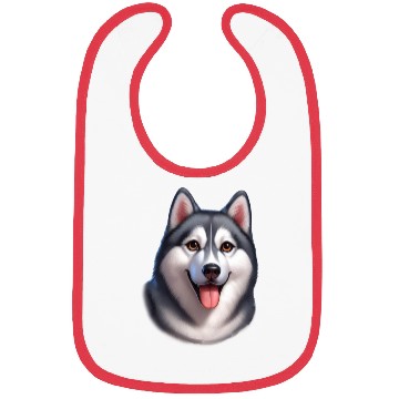 Discover I love my Husky. Funny Husky. Bibs