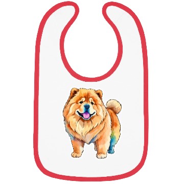 Discover Chow Chow Watercolor Bibs