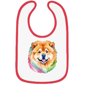 Discover Chow Chow Watercolor Bibs