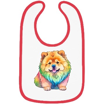 Discover Chow Chow Watercolor Bibs