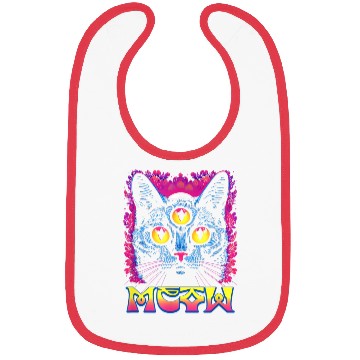 Discover Rainbow Witch Cat Seeing Bibs
