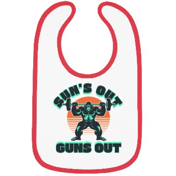 Discover Suns Out Guns Out Beach Summer Funny Gym Workout Bibs