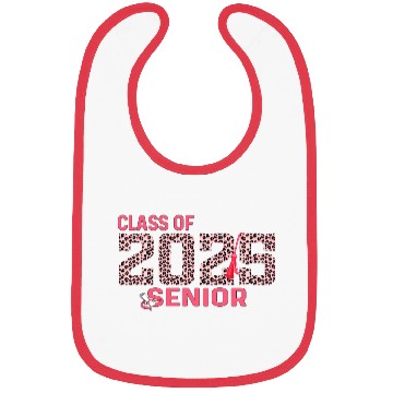 Discover Class of 2025 Senior Leopard Print Graduation 2025 Bibs