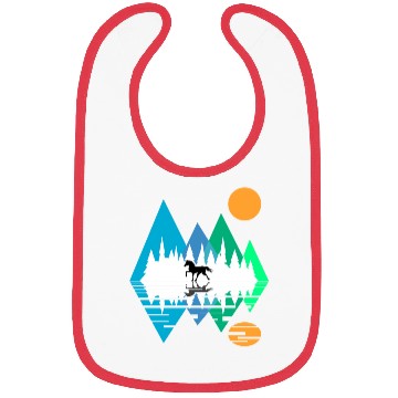 Discover GEOMETRIC MOUNTAIN HORSE Bibs