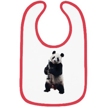 Discover Panda Playing Clarinet Realistic Bibs