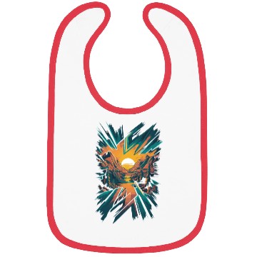 Discover Abstract Geometric Mountain Sunset Landscape Bibs