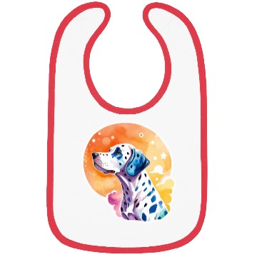 Discover Dalmatian Dog Watercolor Bibs