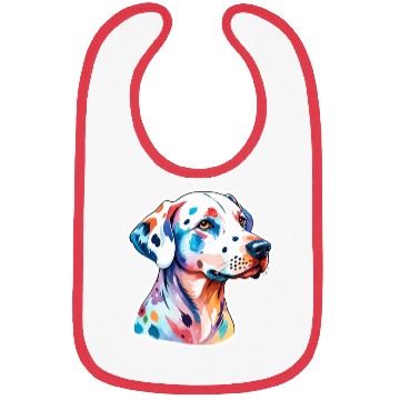 Discover Dalmatian Dog Watercolor Bibs