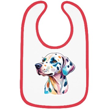 Discover Dalmatian Dog Watercolor Bibs