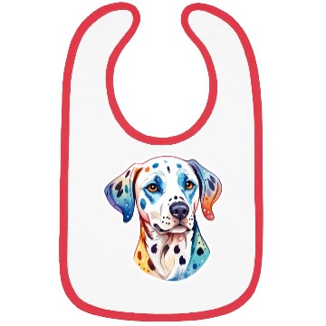 Discover Dalmatian Dog Watercolor Bibs