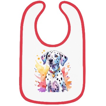 Discover Dalmatian Dog Watercolor Bibs