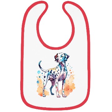 Discover Dalmatian Dog Watercolor Bibs