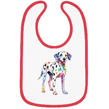 Discover Dalmatian Dog Watercolor Bibs