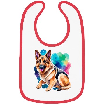 Discover German Shepherd Watercolor Bibs