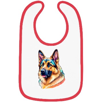 Discover German Shepherd Watercolor Bibs