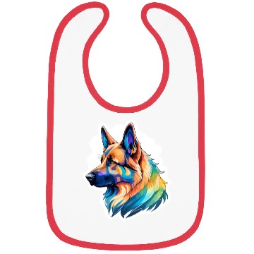 Discover German Shepherd Watercolor Bibs