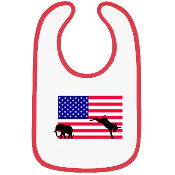 Discover Donkey kicking out the elephant US Election 2024 Bibs