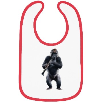 Discover Gorilla Playing Clarinet Realistic Bibs