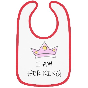 Discover I Am Her King Bibs