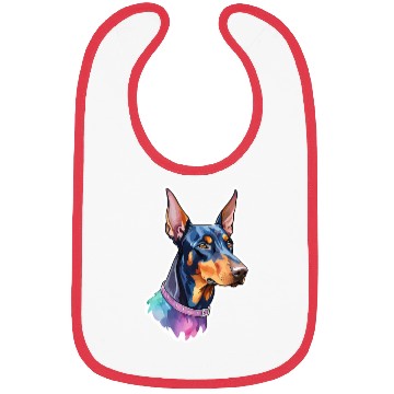 Discover Dobermann Watercolor Bibs