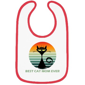Discover Best cat mom ever Pets cute Funny lovely cat Bibs