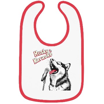 Discover Husky & Karaoke Dog Husky Lover Bibs