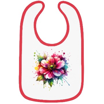 Discover Colorful abstract flower blossom Bibs