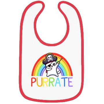 Discover pirate cat dabing purrate cool eye hook patch cat Bibs