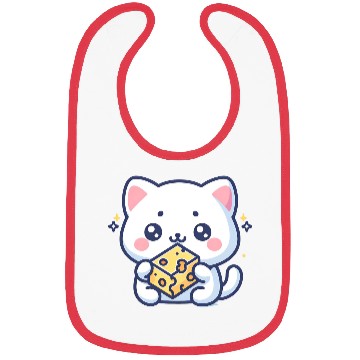 Discover Cheese Cube Cat Bibs