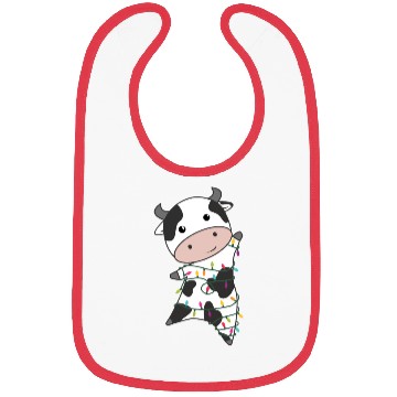 Discover Cow Cheerful Christmas Winter Animals Cows Bibs