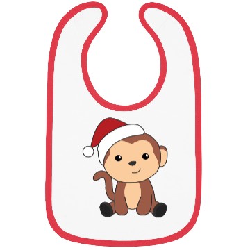 Discover Monkey Christmas Snow Winter Animals Monkeys Bibs