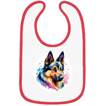 Discover Belgian Shepherd Watercolor Bibs